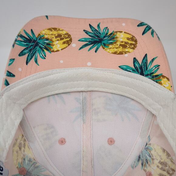 Cruise Club Strapback Baseball Cap Multicolor OS Adjustable Pineapple Print - Picture 7 of 8